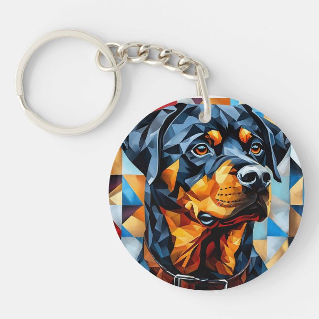 Porte-clefs Chien Rottweiler (Devant)