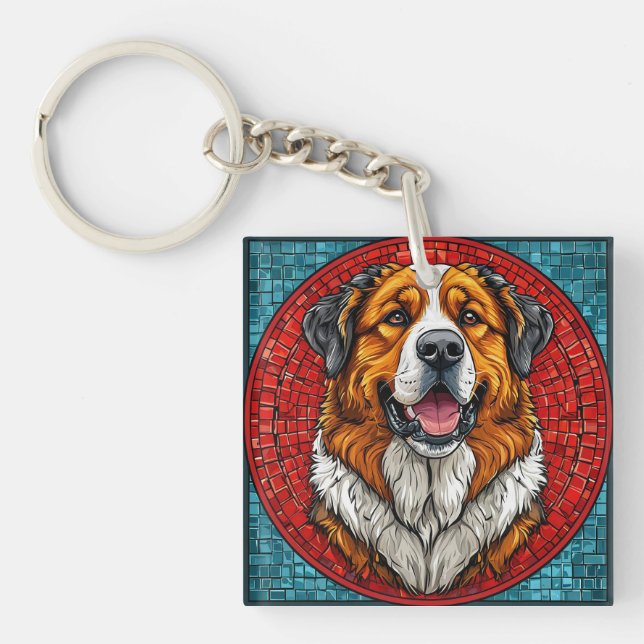 Porte-clefs chien Saint-Bernard (Devant)