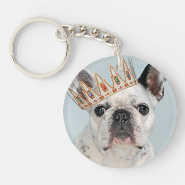 Porte-clefs Chien-taureau français à couronne (Devant)