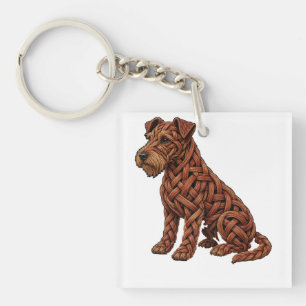 Porte-clefs Chien Terrier Irlandais Nœud Celtique