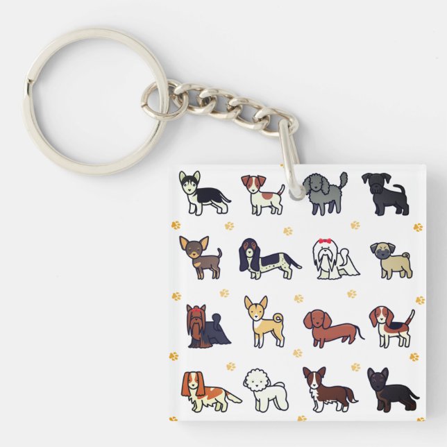 Porte-clefs Chien, Toutou, Chiots (Devant)