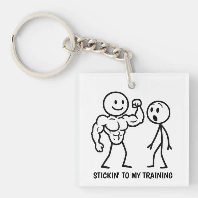 Porte-clefs Chiffre de bâton de gym (Devant)