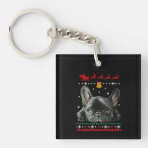 Porte-clefs Chiffre de taureau français Joyeux Noël avec Fre