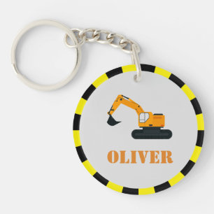 Porte-clefs Chiffres de construction pour garçons personnalisé