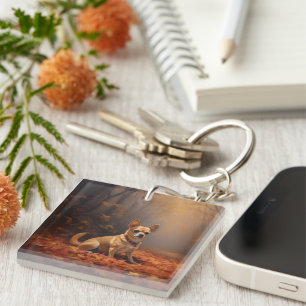 Porte-clefs Chihuahua à l'automne Leaves automne Inspire