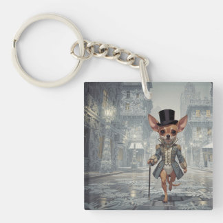 Porte-clefs Chihuahua en ville à Paris