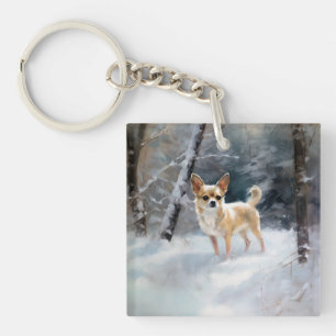 Porte-clefs Chihuahua Laisser neiger Noël