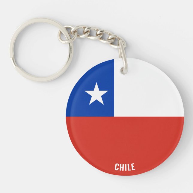 Porte-clefs Chili Drapeau charmant patriotique (Devant)
