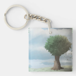 Porte-clefs Chill Tree Falling Feuilles Cleansing Gale