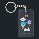 Porte-clefs Chimie Gag Funny Professeur de sciences Anniversai<br><div class="desc">Chimie Gag Funny Enseignant de science Verre d'anniversaire. Parfait pour les chimistes,  ou les professeurs de sciences qui aiment les éléments de table périodiques plaisanteries. Ajoutez un nom en cliquant sur le bouton "Personnaliser"</div>