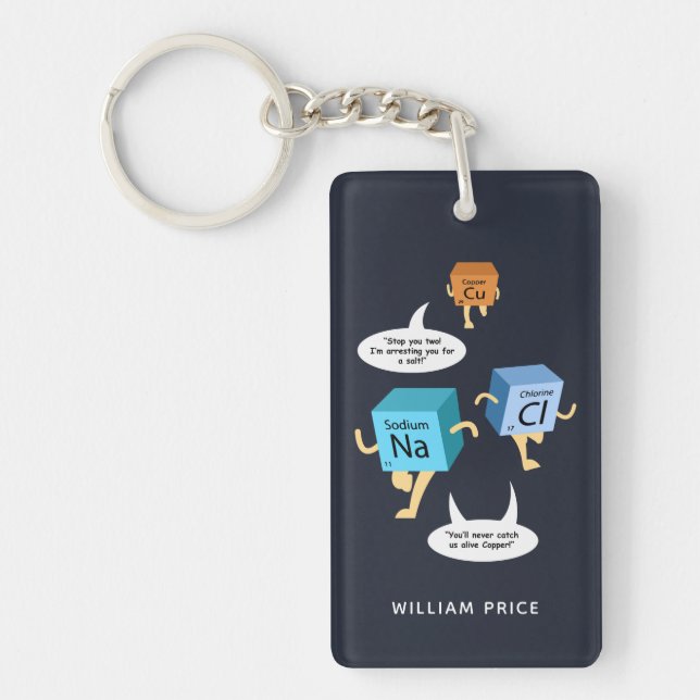 Porte-clefs Chimie Gag Funny Professeur de sciences Anniversai (Devant)
