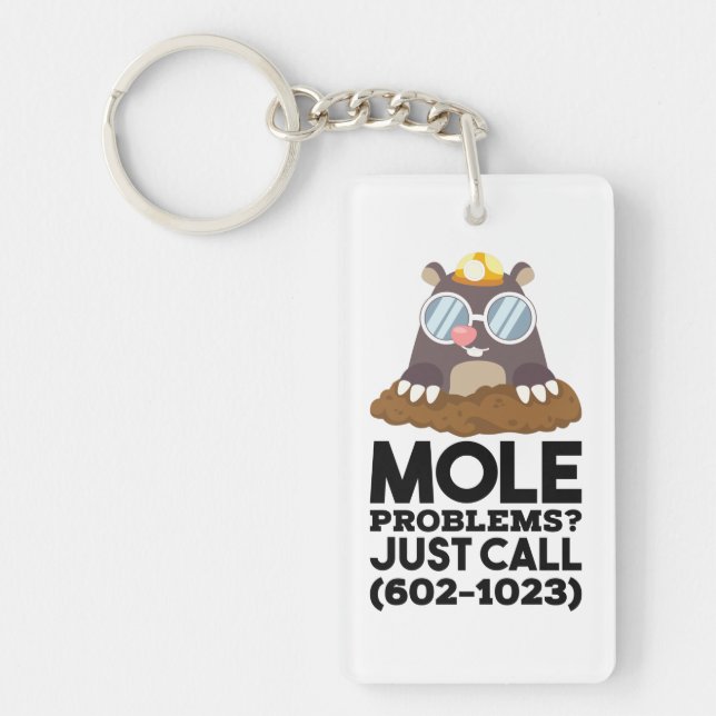 Porte-clefs Chimie - Problèmes de mole (Devant)