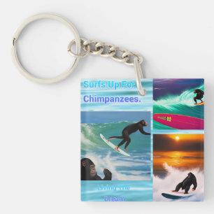 Porte-clefs Chimpanzés Surf Photo Collage, Clavier