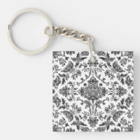 Chinoiserie Florale Aquarelle Noir & Blanc