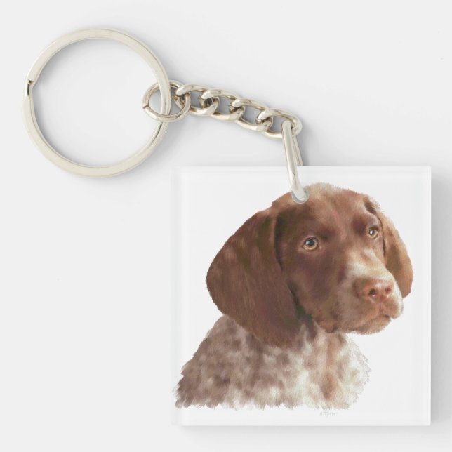 Porte-clefs Chiot à aire courte allemand (Devant)