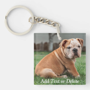 Porte-clefs Chiot-chien anglais de charme personnalisé