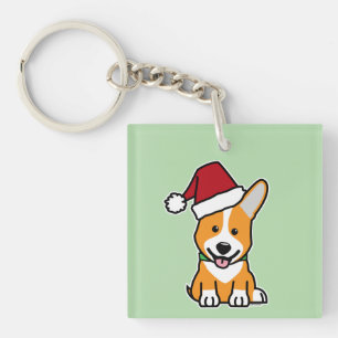 Porte-clefs chiot de chien Corgi Pembroke gallois chapeau de N