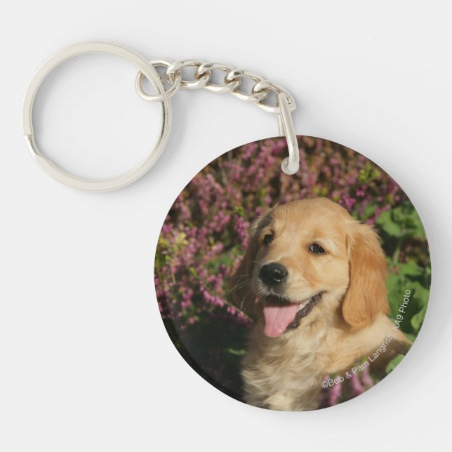 Porte-clefs Chiot d'or de Retreiver (Devant)