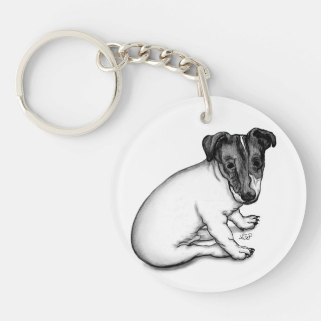 Porte-clefs Chiot Jack Russell 10 semaines (Devant)