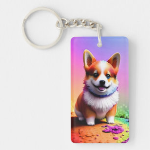 Porte-clefs Chiot Mignon Corgi Chien-36475
