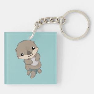 Porte-clefs Chiot mignon de loutre de bébé