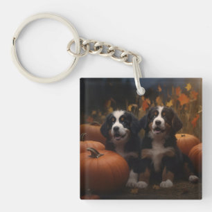 Porte-clefs Chiots de montagne bernois Délice d'automne citrou