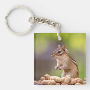 Porte-clefs Chipmunk aux cacahuètes