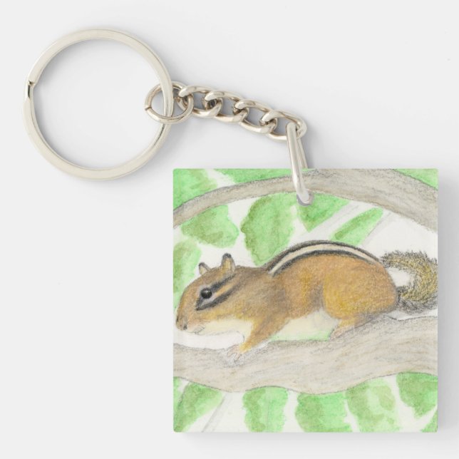 Porte-clefs Chipmunk dans l'arbre Apple (Devant)