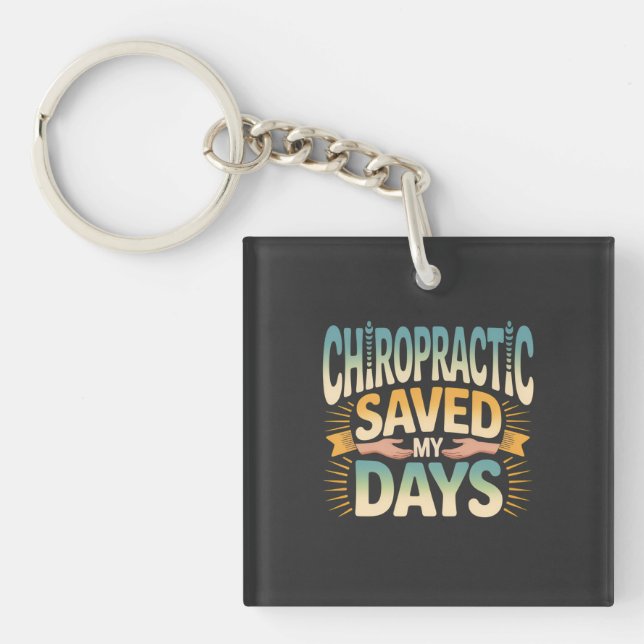 Porte-clefs Chiropractic Healing and Back Pain Relief (Devant)