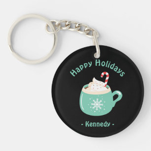 Porte-clefs Chocolat chaud de Noël
