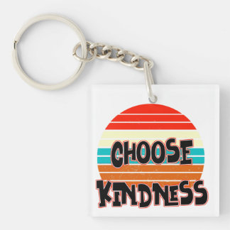 Porte-clefs Choisir la gentillesse - Coucher de soleil bleu or