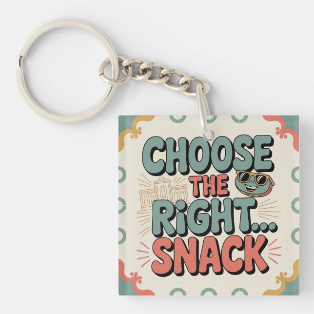 Porte-clefs Choisissez la bonne collation (Devant)