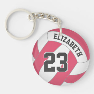 Porte-clefs choisissez votre couleur rose blanc filles volleyb