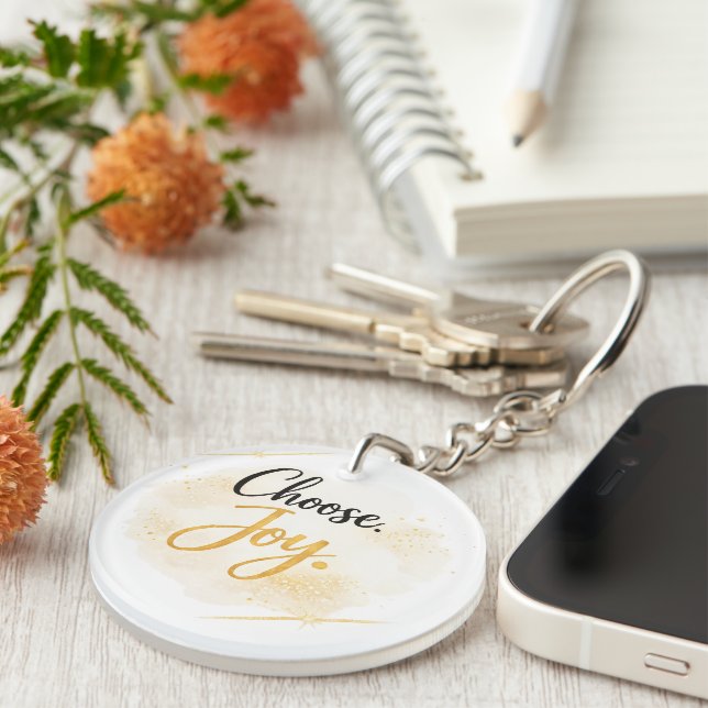Porte-clefs Choose Joy Acrylic Keychain (Devant droit)