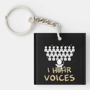 Porte-clefs Chorale Enseignant J'Entends Voices Funny Choriste