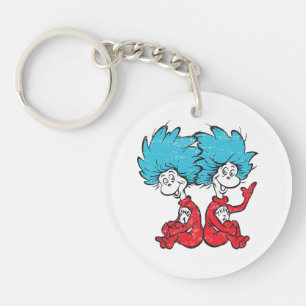 Porte-clefs Chose Une et Chose Deux Vintage du Chat dans le Ch