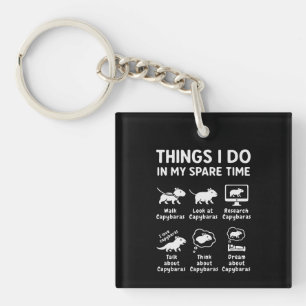 Porte-clefs Choses que je fais pendant mon temps libre Capybar