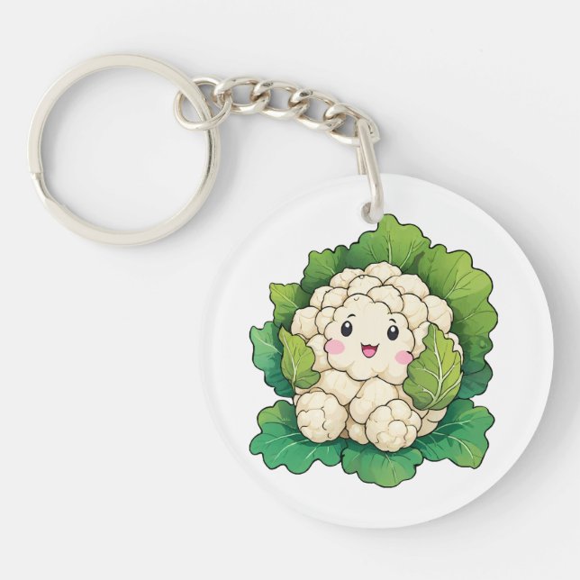 Porte-clefs Chou-fleur Kawaii (Devant)