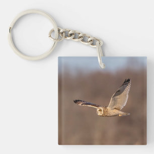 Porte-clefs Chouette à oreilles courtes en vol