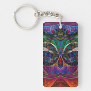 Porte-clefs Chouette Abstraite de l'Apophyse I