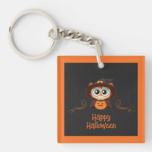 Porte-clefs Chouette/Automne/Automne/Halloween/citrouille