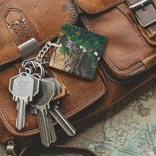 Porte-clefs Chouette blanche celtique