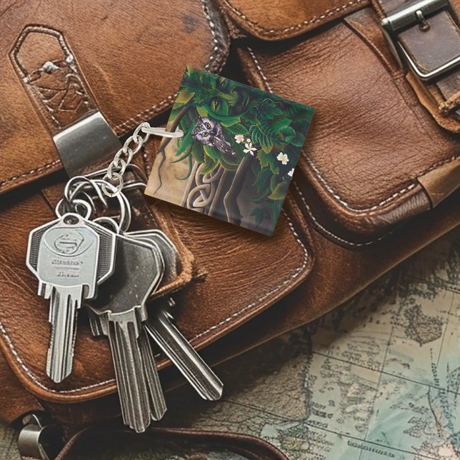 Porte-clefs Chouette blanche celtique (Créateur téléchargé)