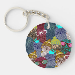 Porte-clefs Chouette dans la couronne