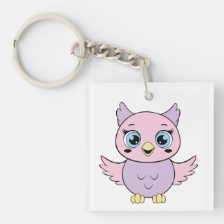 Porte-clefs chouette de dessin animé