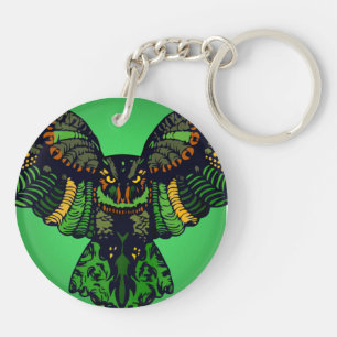 Porte-clefs Chouette émeraude majestueuse