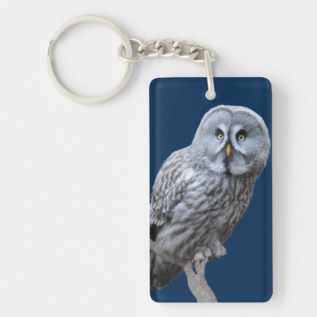 Porte-clefs Chouette grise (Devant)
