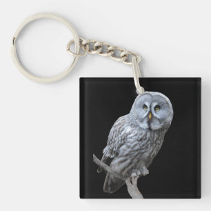 Porte-clefs Chouette grise