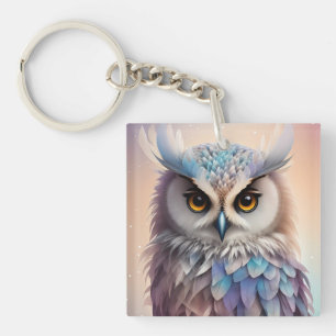 Porte-clefs Chouette Imaginaire Dreamy Couleurs pastel doux