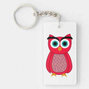Porte-clefs Chouette Rose Mignonne